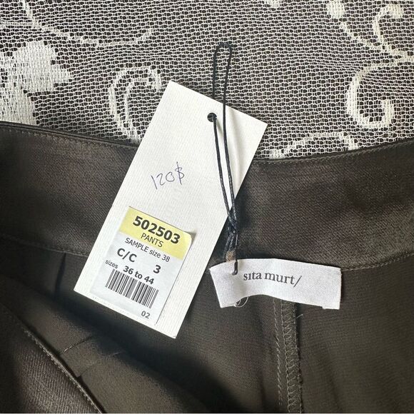 Sita Murt  High Waisted Wide Leg Satin Flowy Pants - Picture 8 of 16